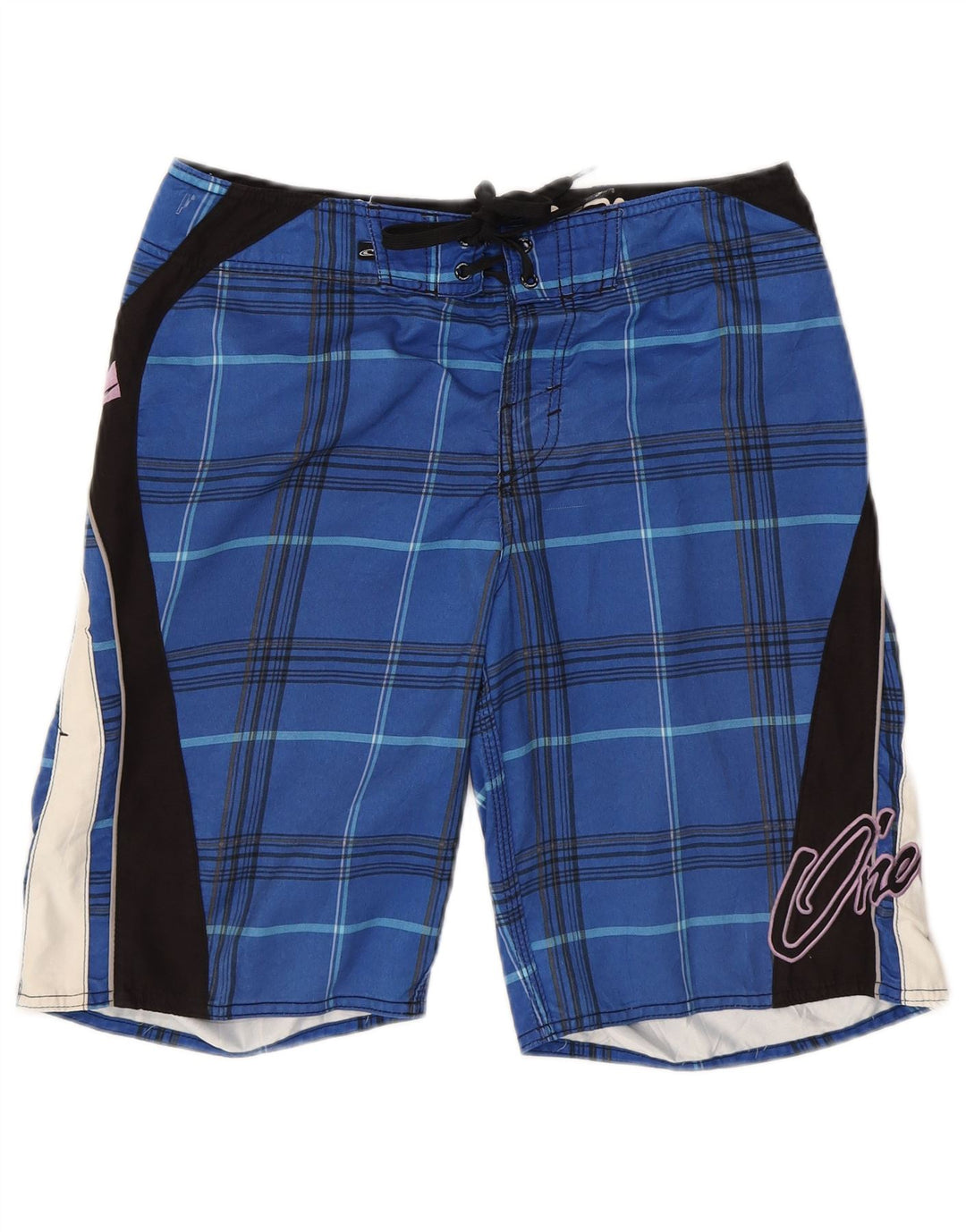Pantaloncini da bagno grafici da uomo O'Neill a quadri blu medio