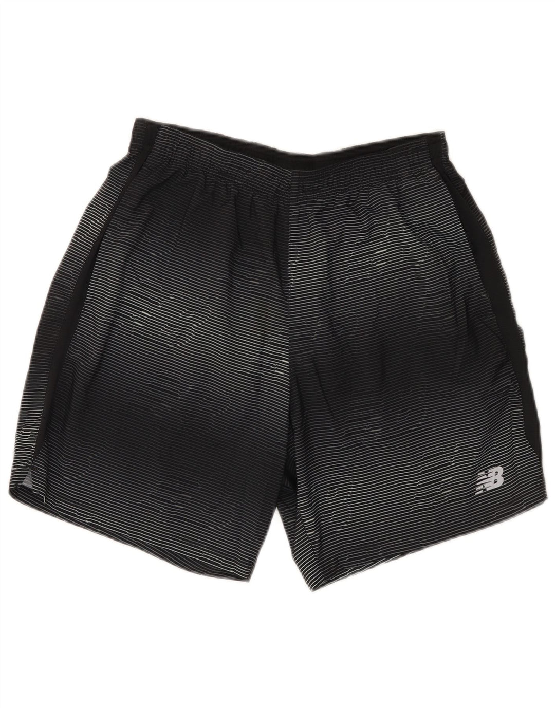 Pantaloncini sportivi grafici da uomo New Balance Poliestere medio a righe nere