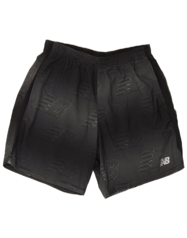 Pantaloncini sportivi grafici da uomo New Balance Poliestere medio a righe nere