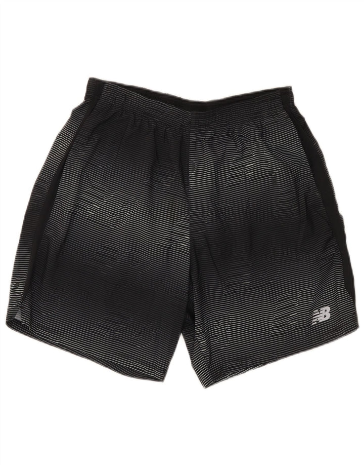 Pantaloncini sportivi grafici da uomo New Balance Poliestere medio a righe nere