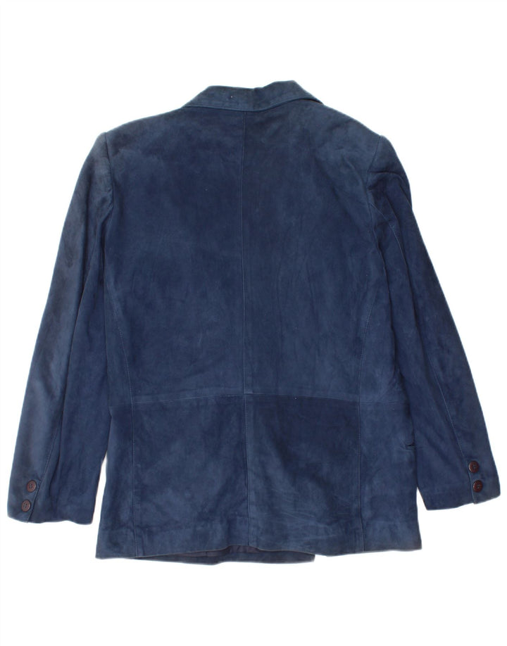 Set gonna 2 pezzi in pelle scamosciata da donna Robrik IT 44 medio W30 pelle blu navy