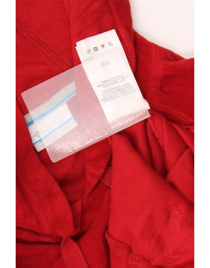 Maglione in pile con cappuccio Columbia da uomo grande rosso poliestere