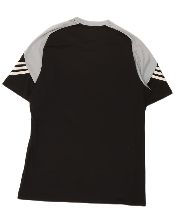 T-shirt Adidas Climalite da uomo Top in poliestere color block medio nero