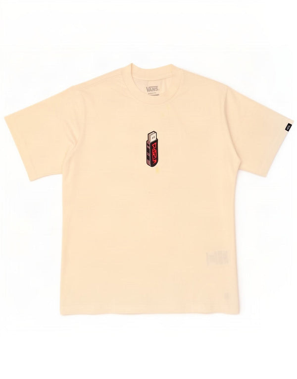 Vans T-shirt grafica da uomo vestibilità ampia XS Bianco sporco