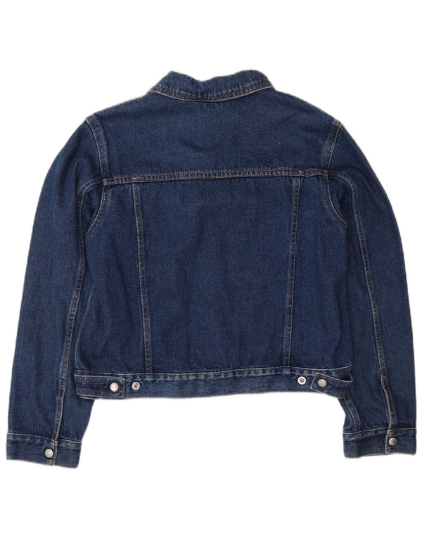 Giubbotto Jeans Benetton Bambino 9-10 Anni Large Blu Cotone