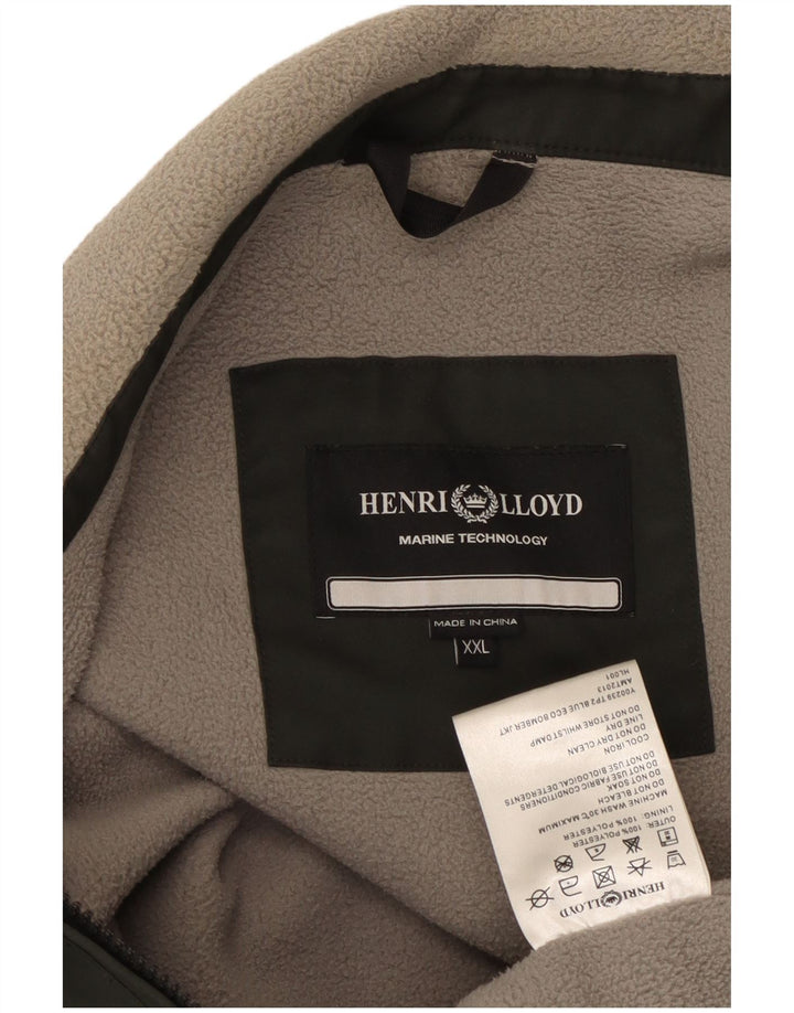 HENRI LLOYD Giacca a vento da uomo UK 44 2XL Poliestere kaki