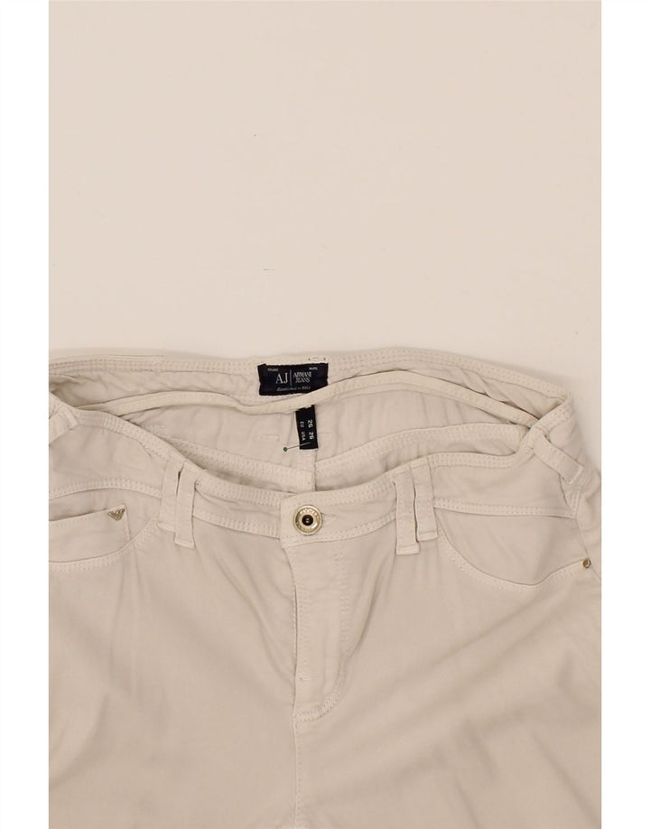 ARMANI Womens Slim Casual Trousers W26 L30  Beige Vintage Armani and Second-Hand Armani from Messina Hembry 