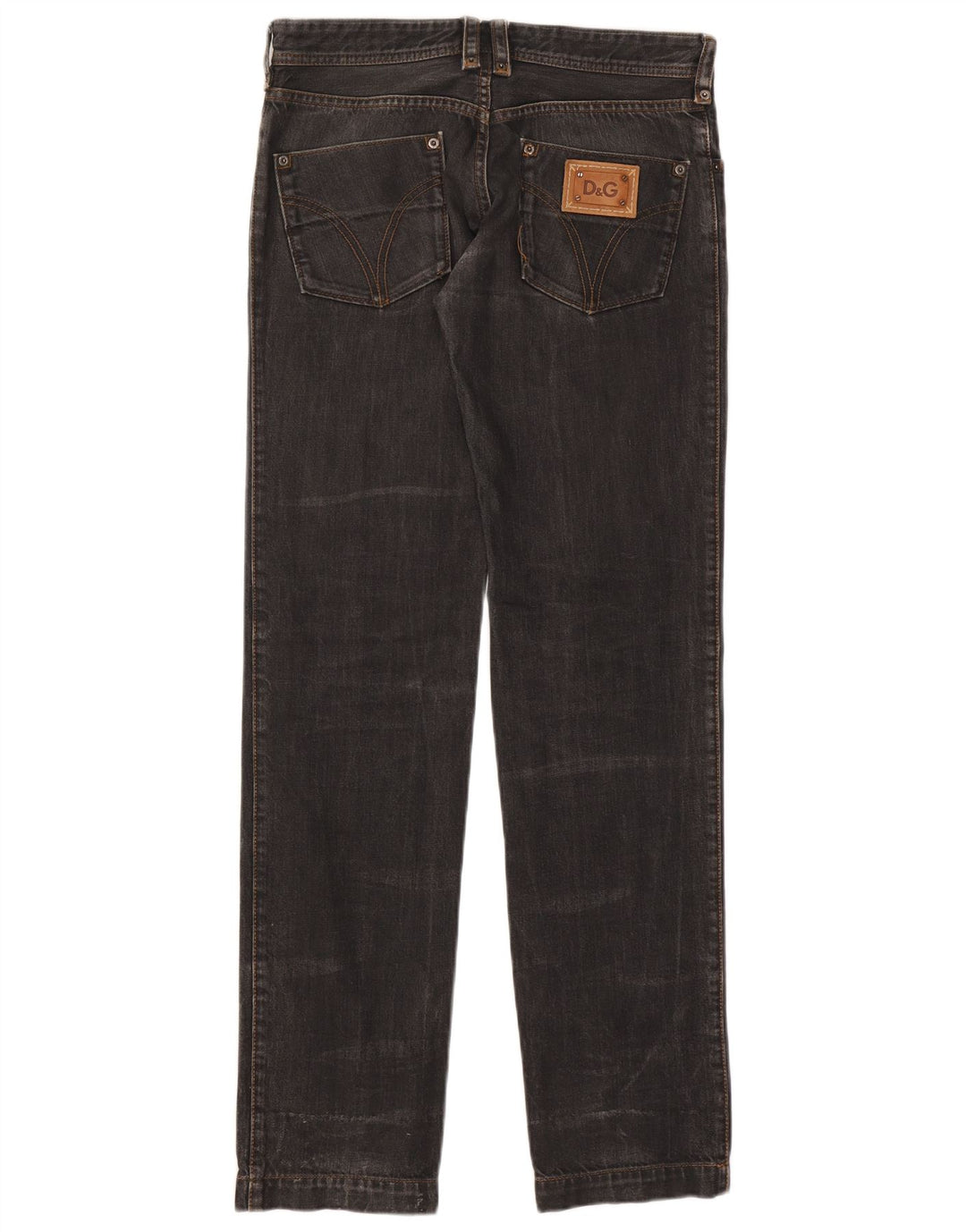 Jeans dritti regolari da donna Dolce & Gabbana W31 L35 grigi