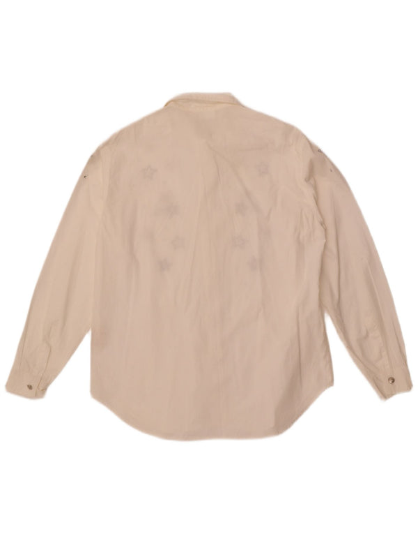 Camicia grafica da donna Roccobarocco IT 44 Cotone geometrico bianco medio