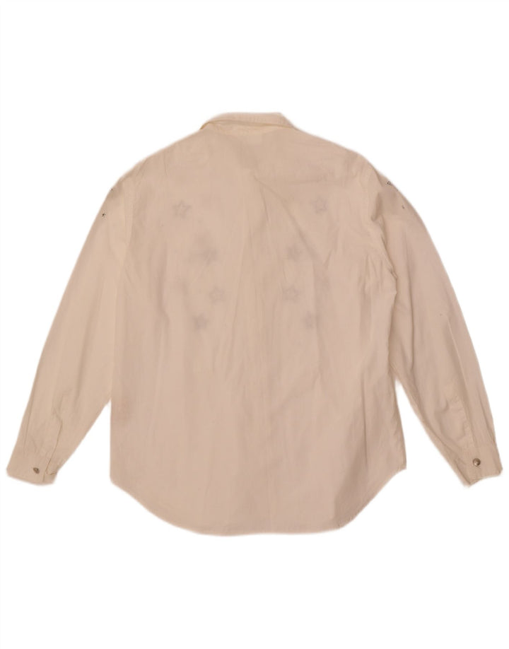 Camicia grafica da donna Roccobarocco IT 44 Cotone geometrico bianco medio