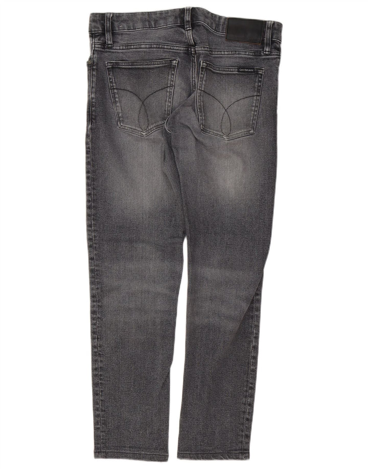 CALVIN KLEIN Jeans dritti da uomo W32 L28 Cotone grigio