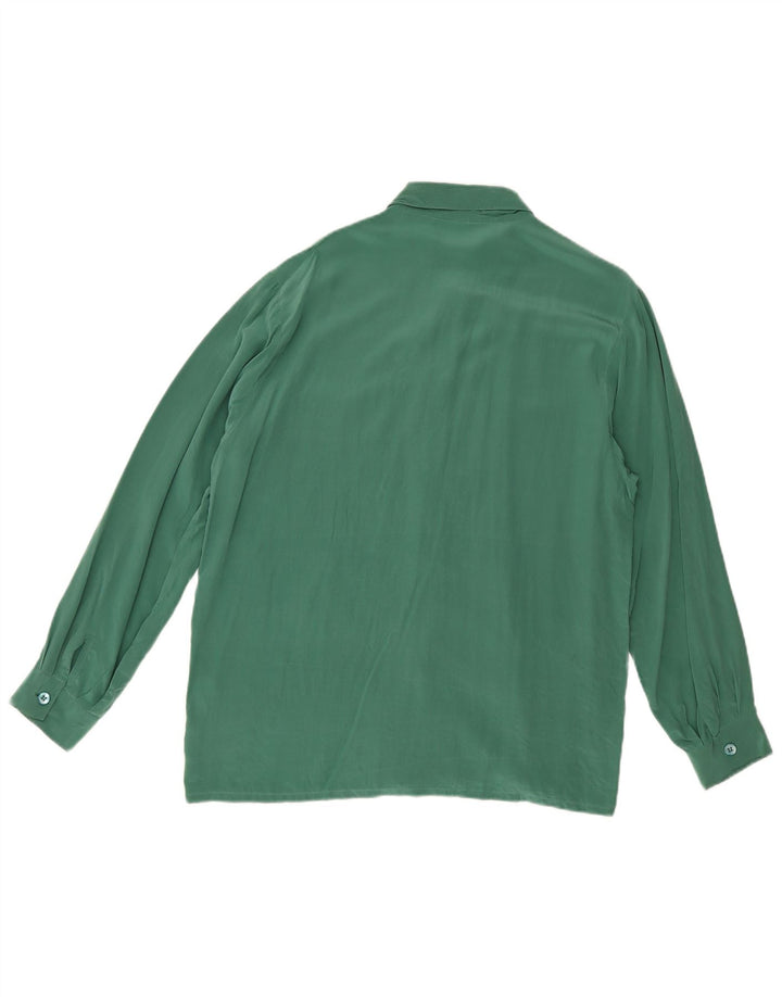 Camicetta camicia da donna Reine Seide EU 38 Seta verde medio