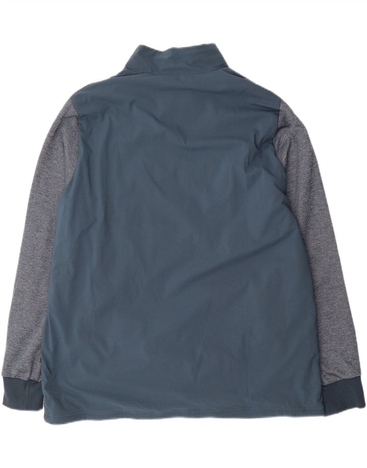 Adidas Uomo Pullover Tuta Giacca Top XL Blu Navy Colourblock
