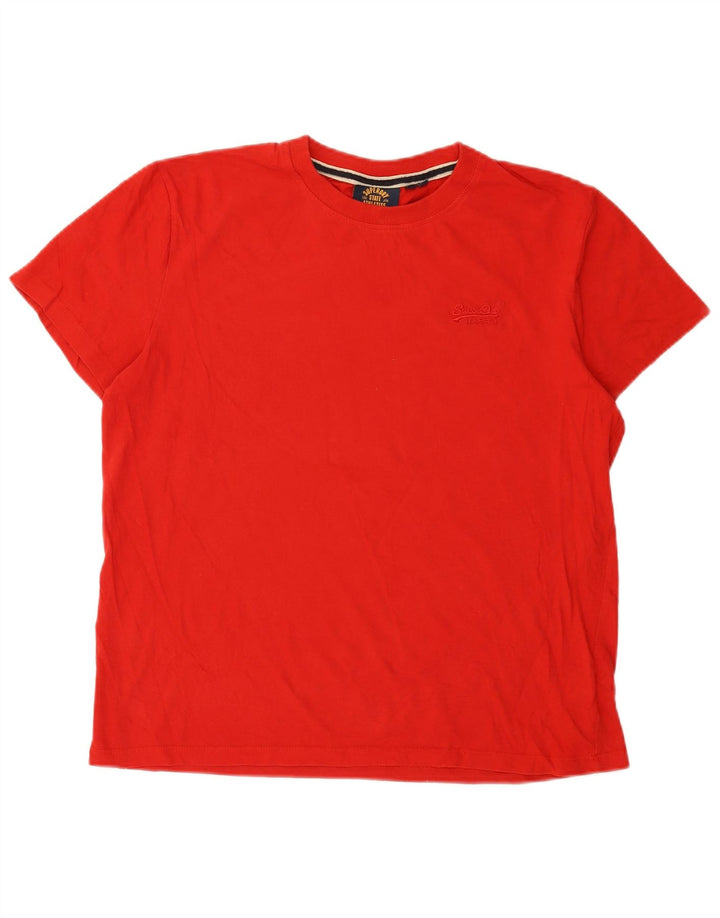 T-shirt da uomo Superdry Top XL in cotone rosso