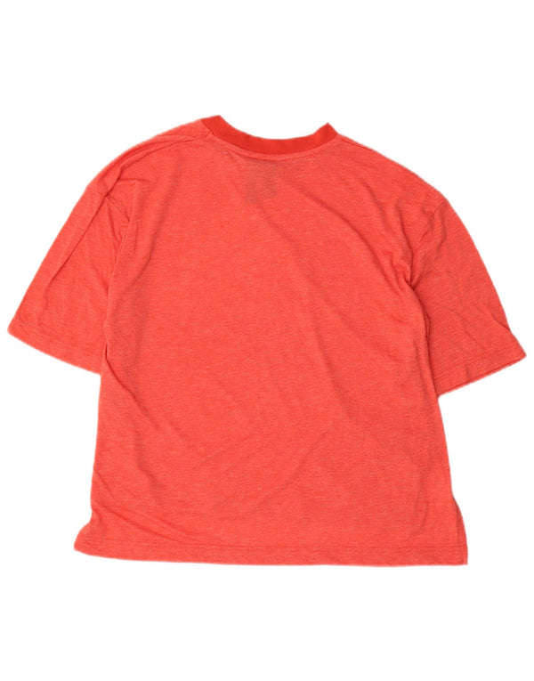T-shirt grafica da donna Adidas Top UK 12/14 poliestere rosso medio