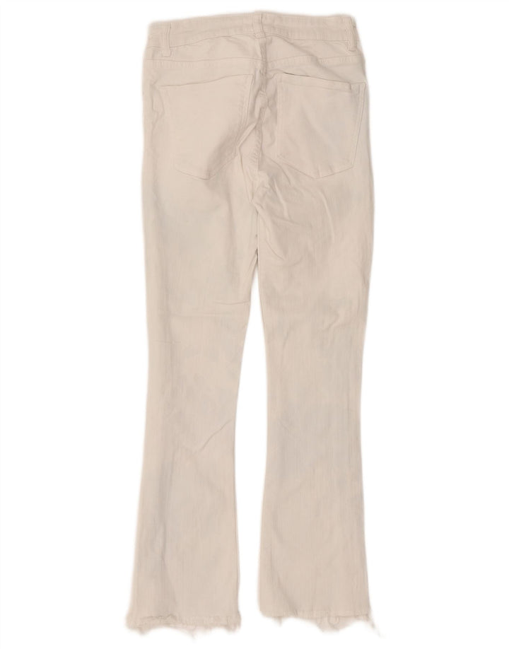 Jeans Bootcut da donna Zara EU 34 2XS W24 L26 Cotone bianco