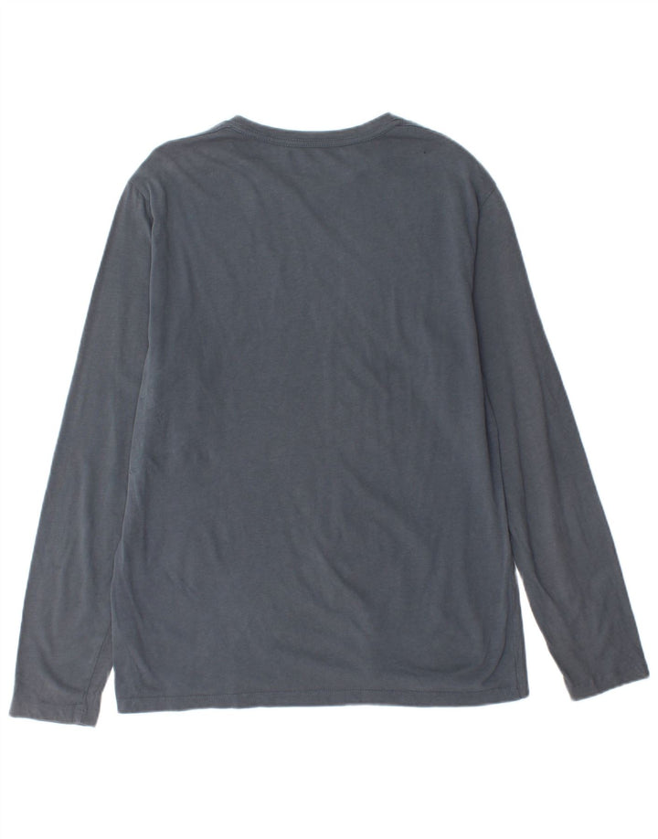 ALL SAINTS Top da uomo a manica lunga grande in cotone grigio