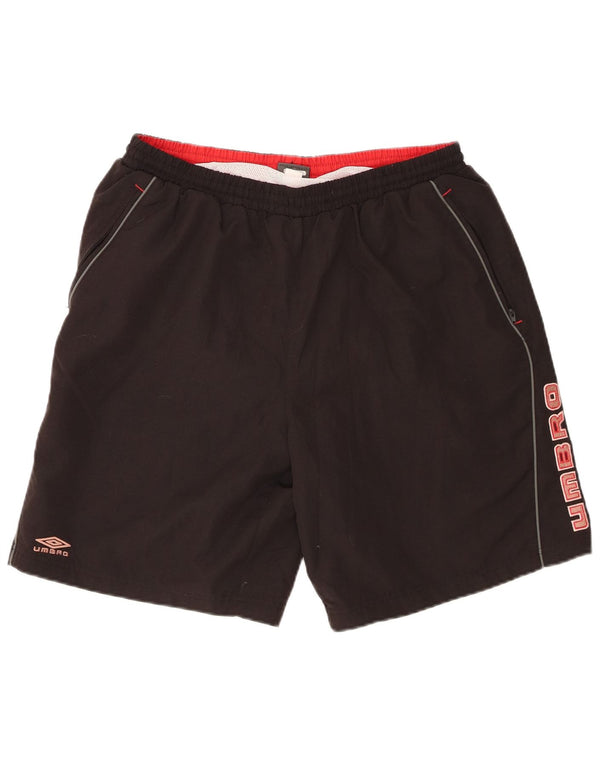 Pantaloncini sportivi grafici da uomo Umbro XL poliestere nero
