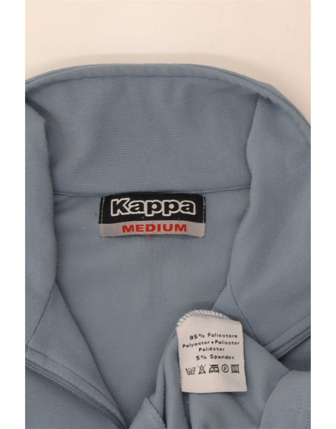 Giacca da tuta da uomo Kappa in poliestere color block blu medio