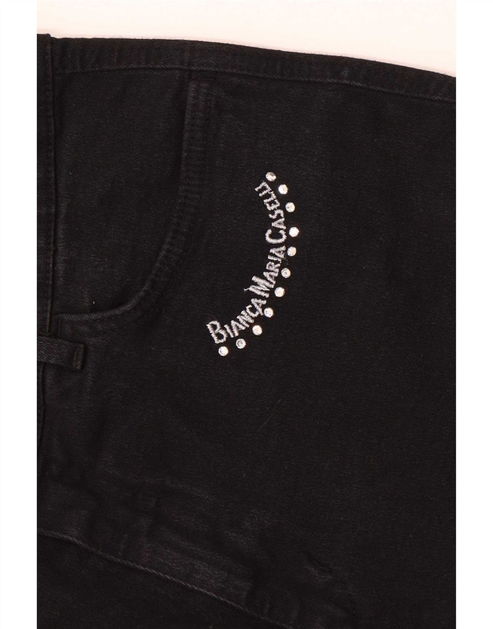 Jeans dritti da donna Bianca Maria Caselli W28 L31 Neri