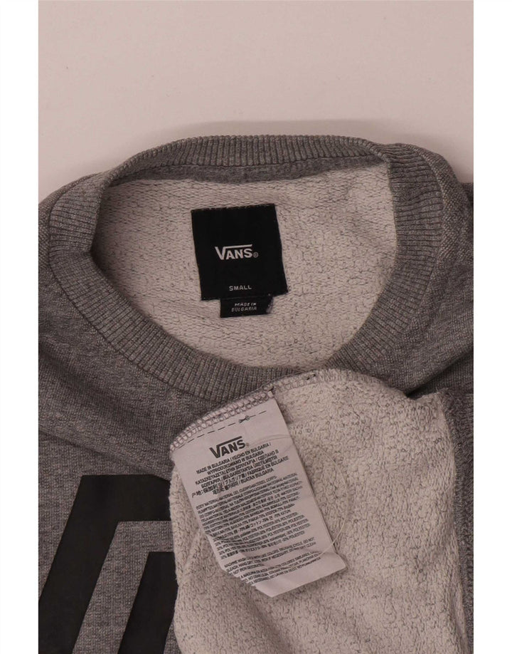 Felpa grafica da uomo Vans, piccola, in cotone grigio