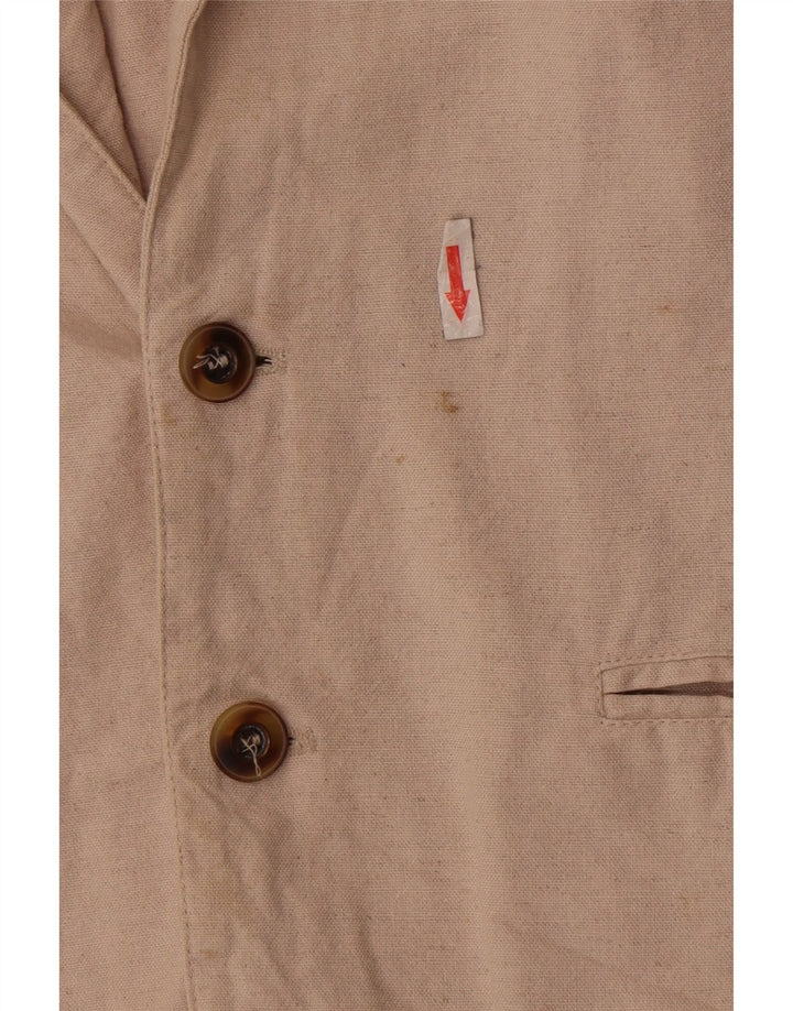 Giacca blazer da uomo a 2 bottoni Pioneer UK 36 piccola in cotone beige