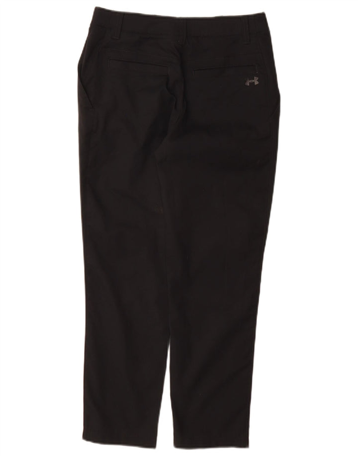 UNDER ARMOUR Girls Slim Chino Trousers 11-12 Years Black Polyester