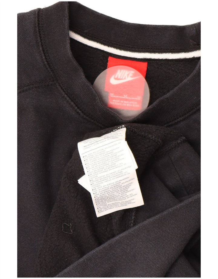 NIKE Felpa da Uomo Maglione Medio Nero in Cotone