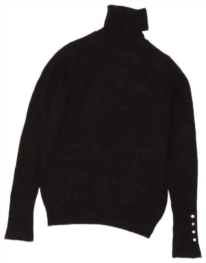 Maglione maglione collo alto da donna Zara UK 10 piccolo nero