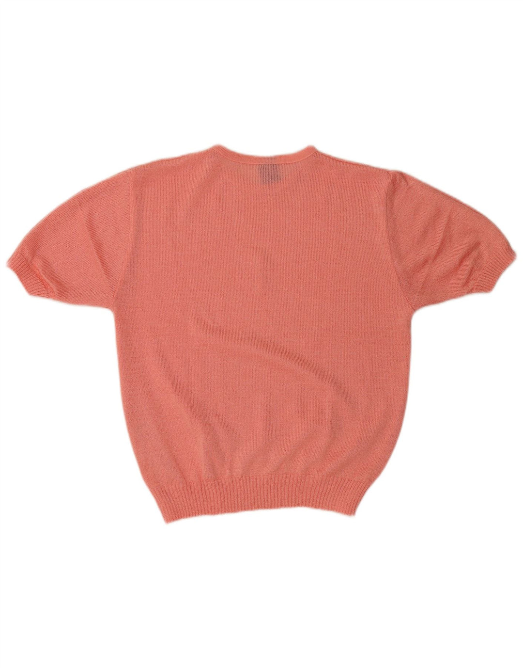 Camicetta vintage da donna a maniche corte Top IT 44 Acrilico rosa medio