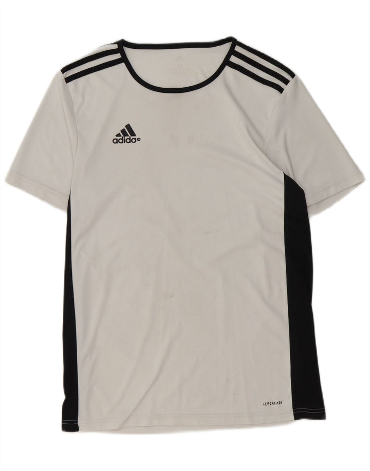 T-shirt Nike Aeroready da uomo, top in poliestere color block bianco medio