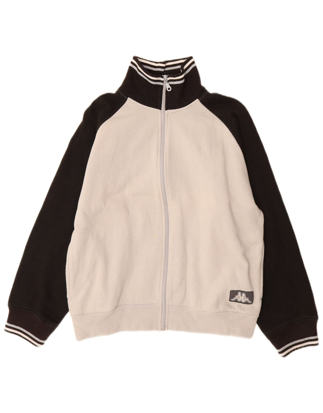 Giacca da ginnastica grafica da uomo Kappa Small in cotone color block grigio