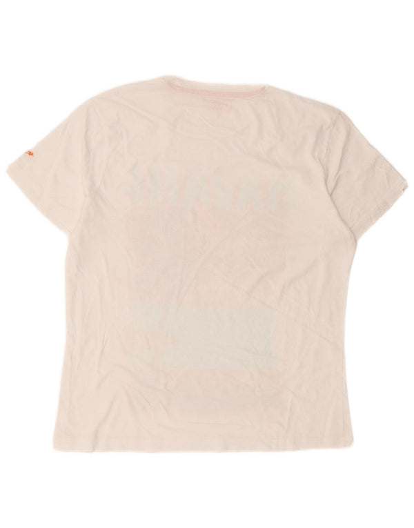 T-shirt grafica da donna Lotto Top UK 16 Large Bianca