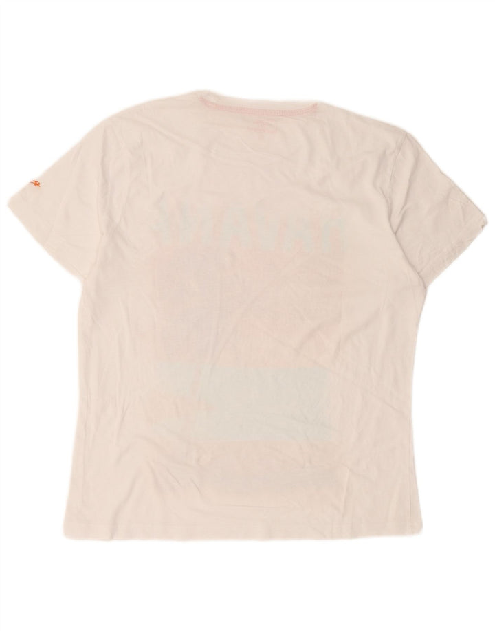 T-shirt grafica da donna Lotto Top UK 16 Large Bianca