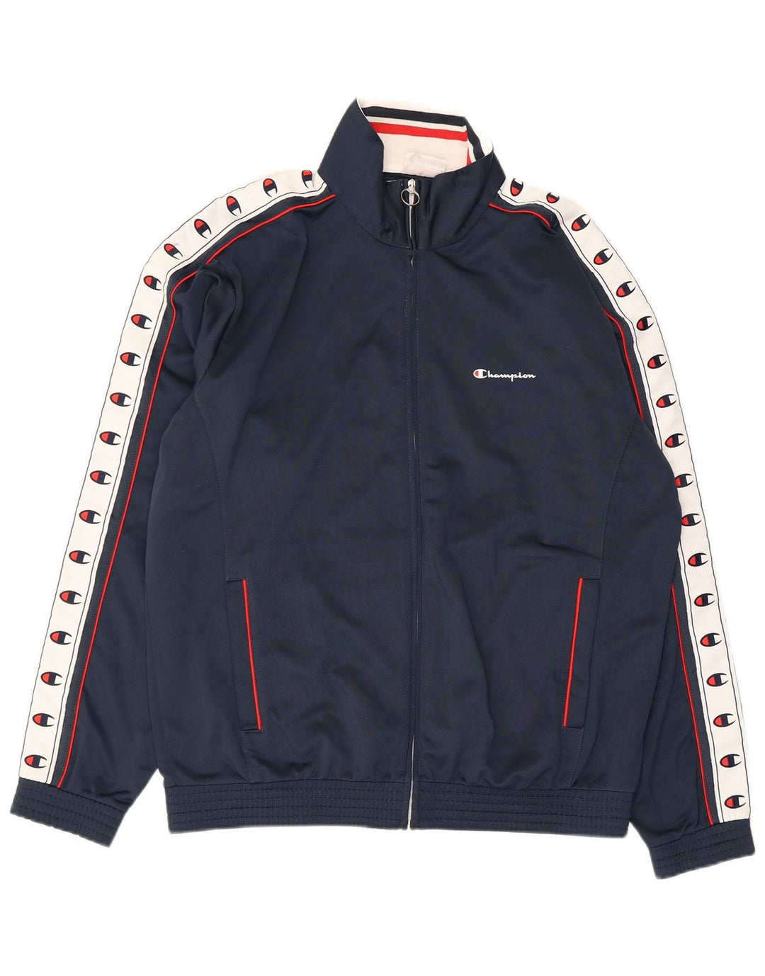 CHAMPION Giacca da tuta grafica da uomo grande color block blu navy