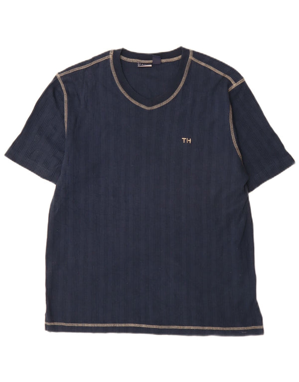 T-shirt da uomo Tommy Hilfiger Top in cotone blu navy medio