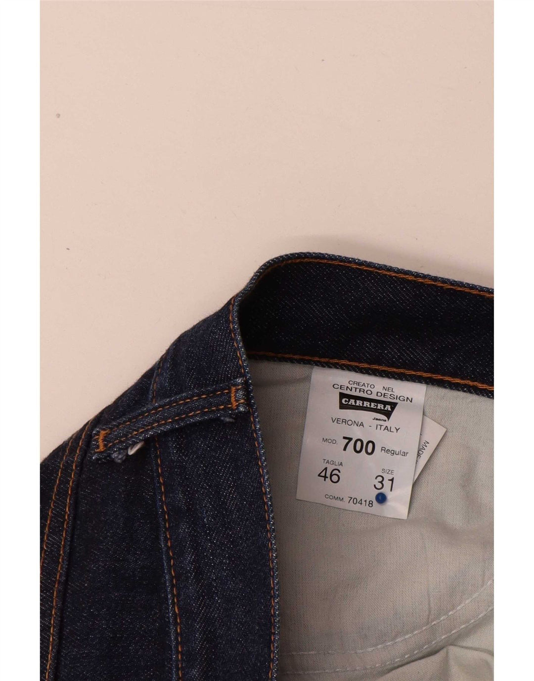 Jeans dritti da uomo Carrera 700 W31 L35 cotone blu navy