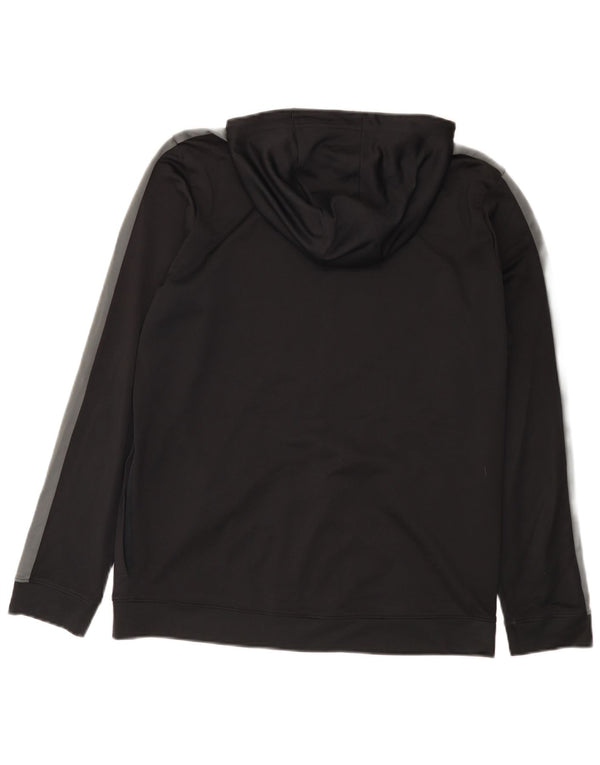 Felpa con cappuccio e zip da uomo Under Armour, poliestere color block nero medio