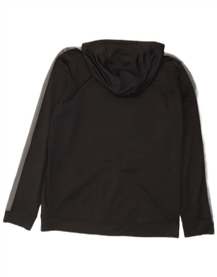 Felpa con cappuccio e zip da uomo Under Armour, poliestere color block nero medio
