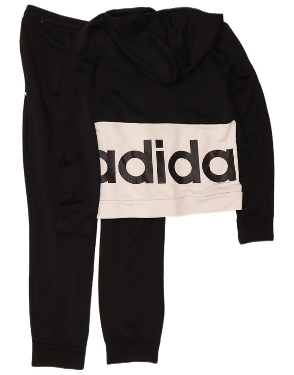Tuta intera Adidas da donna con grafica UK 12/14 Medium Nero Colourblock