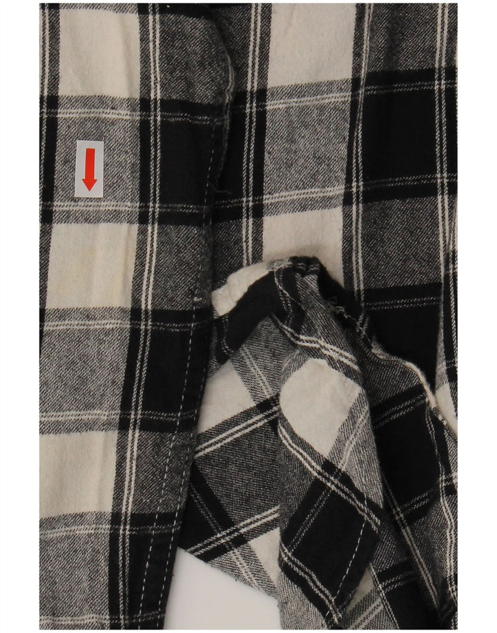 Camicia in flanella da donna LEVI'S UK 10 piccolo cotone a quadri neri