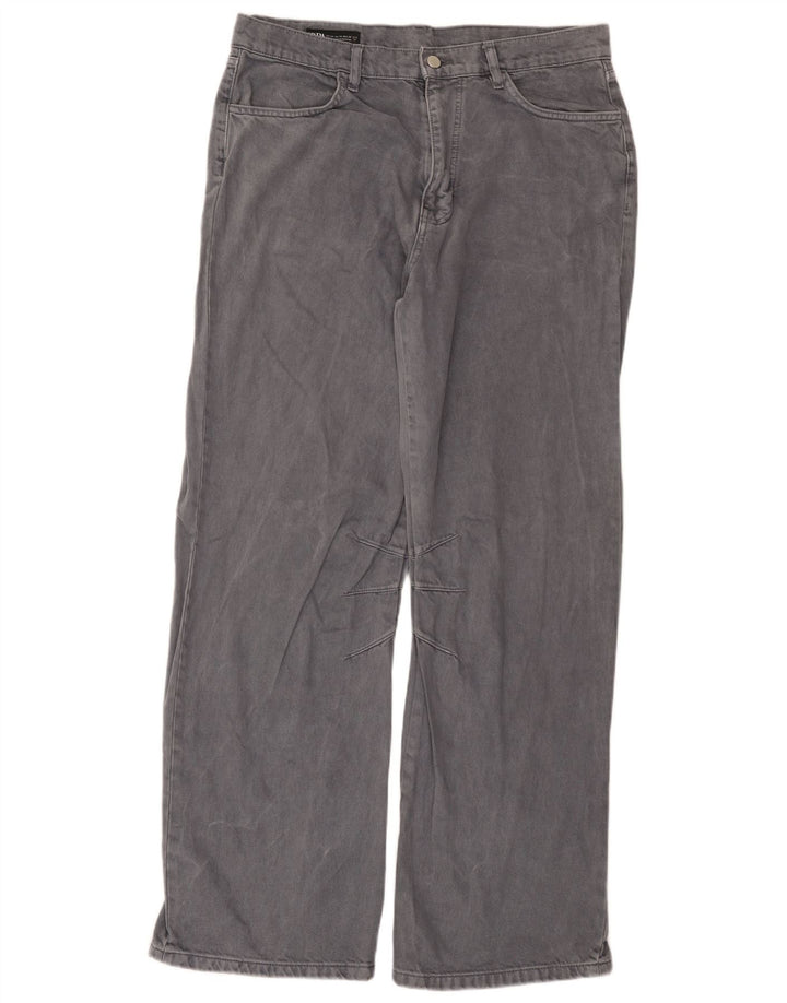 Jeans dritti da uomo Zara EU 44 Large W34 L32 Cotone grigio