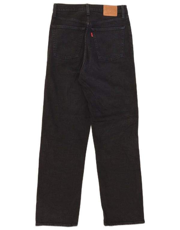 Jeans dritti Ribcage da donna Levi's W27 L29 cotone nero
