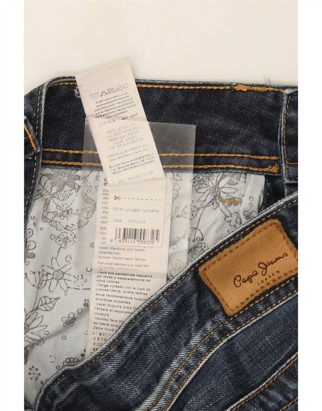PEPE Jeans Donna Sciolto W31 L34 Cotone Blu