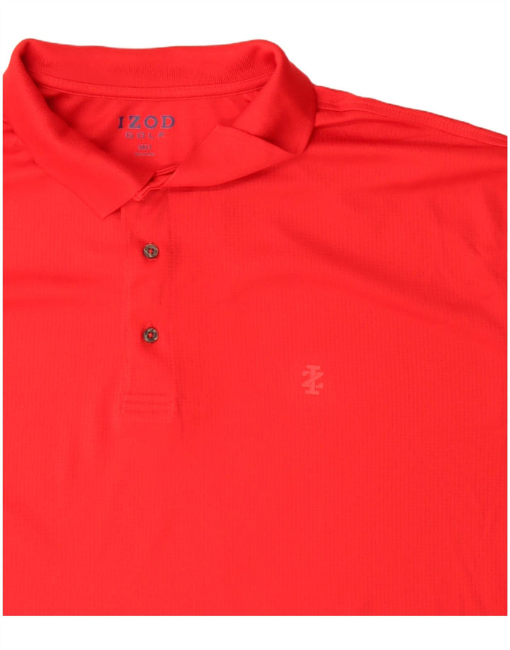 Polo da uomo Izod 3XL rossa in poliestere