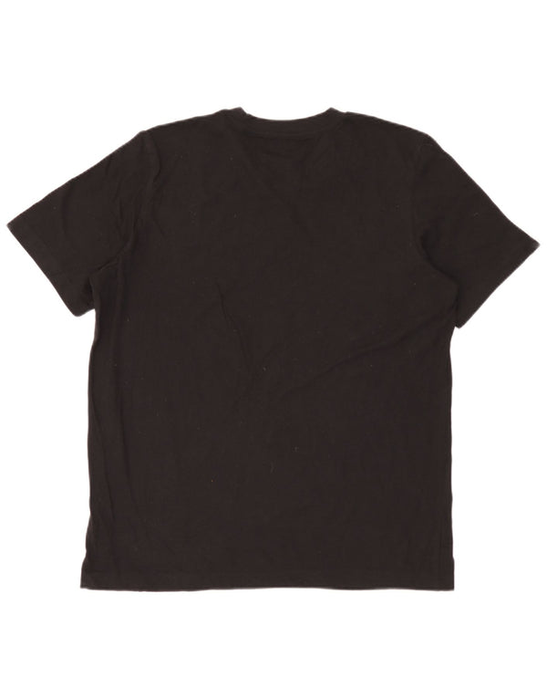 T-shirt grafica da uomo Adidas Top grande in cotone nero
