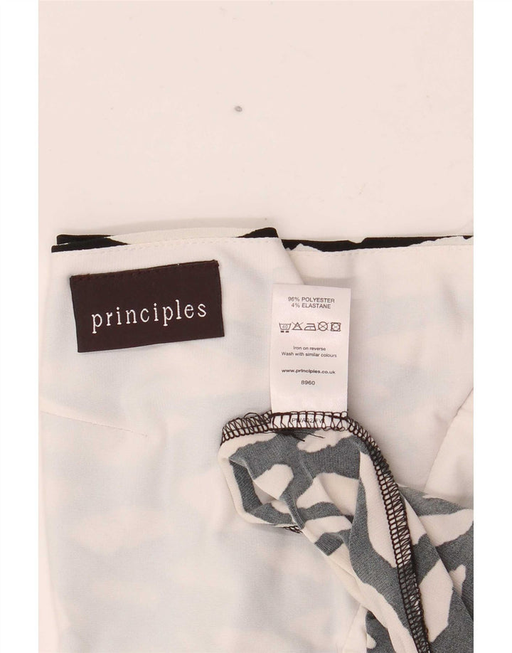 Abito a trapezio da donna con motivo astratto Principles UK 12 medio nero