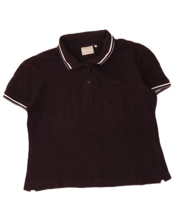 Polo corta da donna Lotto UK 16 grande nera