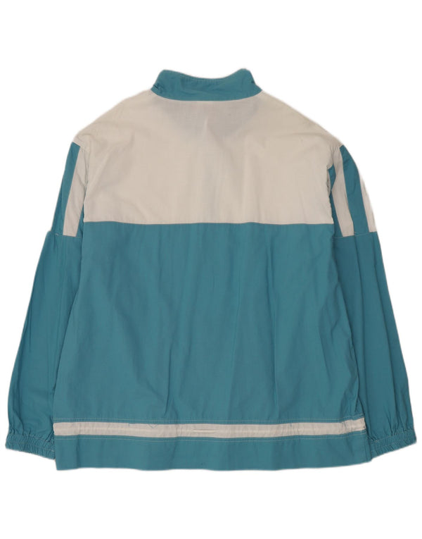 Giacca anorak vintage da uomo UK 42 XL in cotone color block blu
