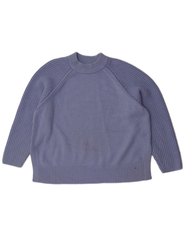 Maglione maglione girocollo da donna Marks & Spencer vestibilità ampia UK 18 XL Blu